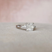 Moissanite 3 CT Princess Cut Diamond Wedding Ring Mapple Gems